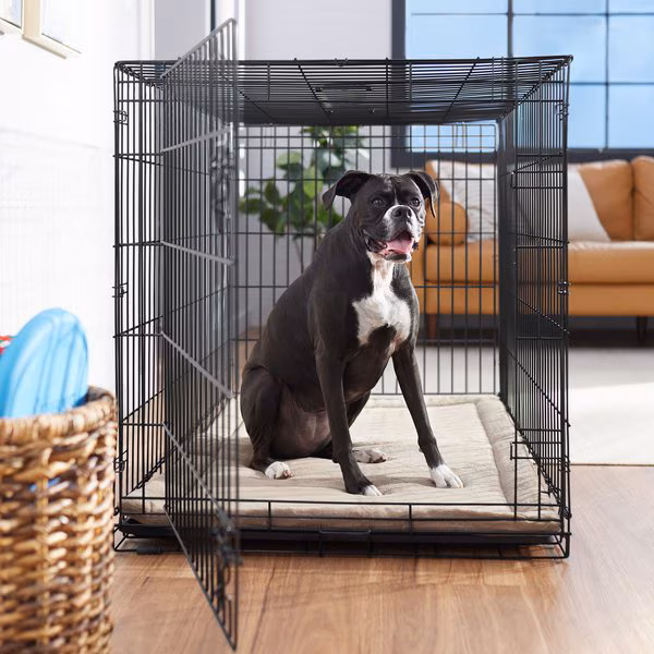 Frisco Heavy Duty Fold & Carry Single Door Collapsible Wire Dog Crate, X-Large